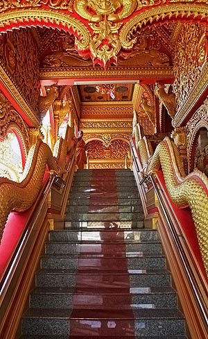Treppe im Wat Huay Yai