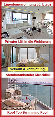 Wongamat Tower Wohnung 36. Etage mit Traumsicht zu verkaufen