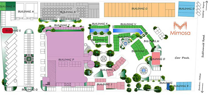 Mimosa Lageplan Pattaya